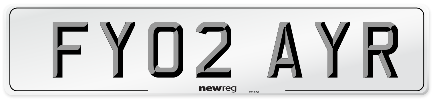 FY02 AYR Number Plate from New Reg